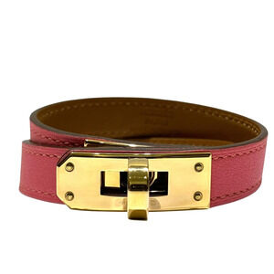 HERMES Leather Charm Bracelet